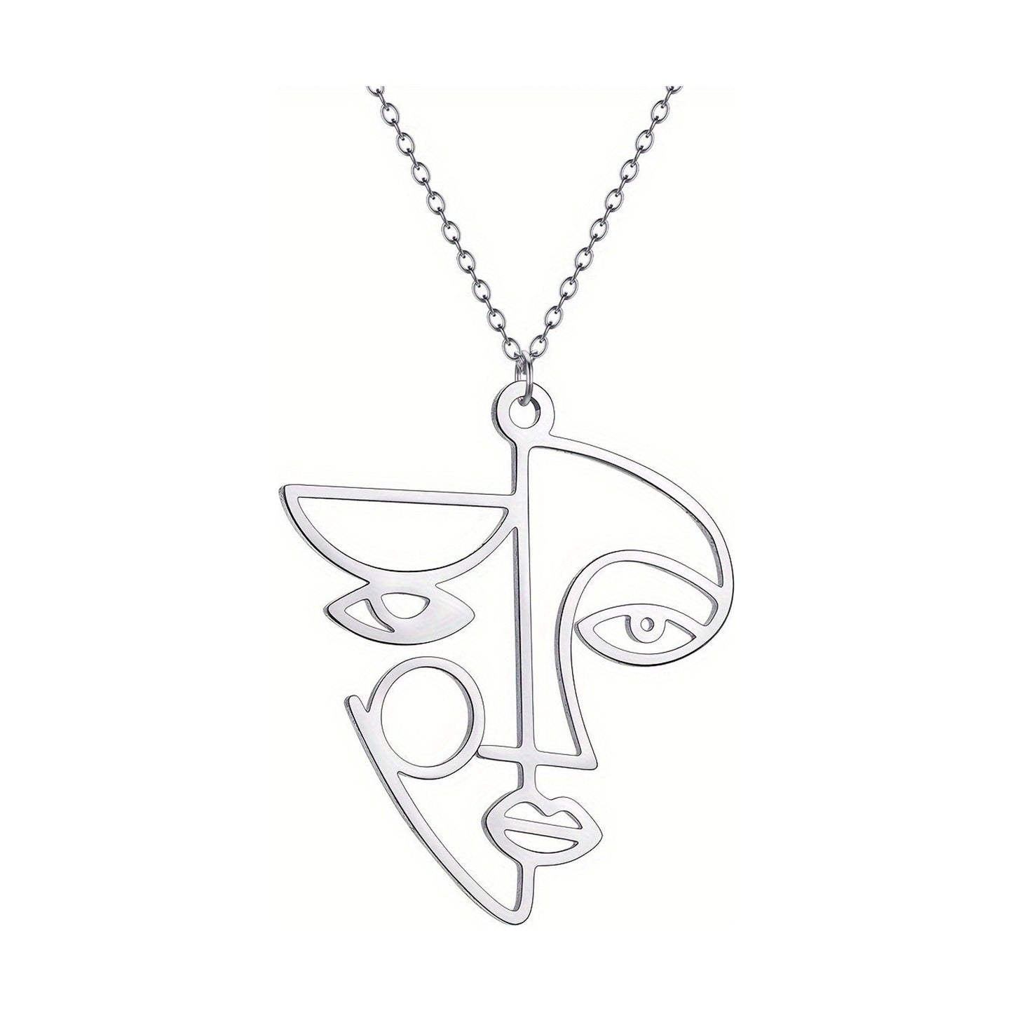 Collana con ciondolo viso donna Picasso