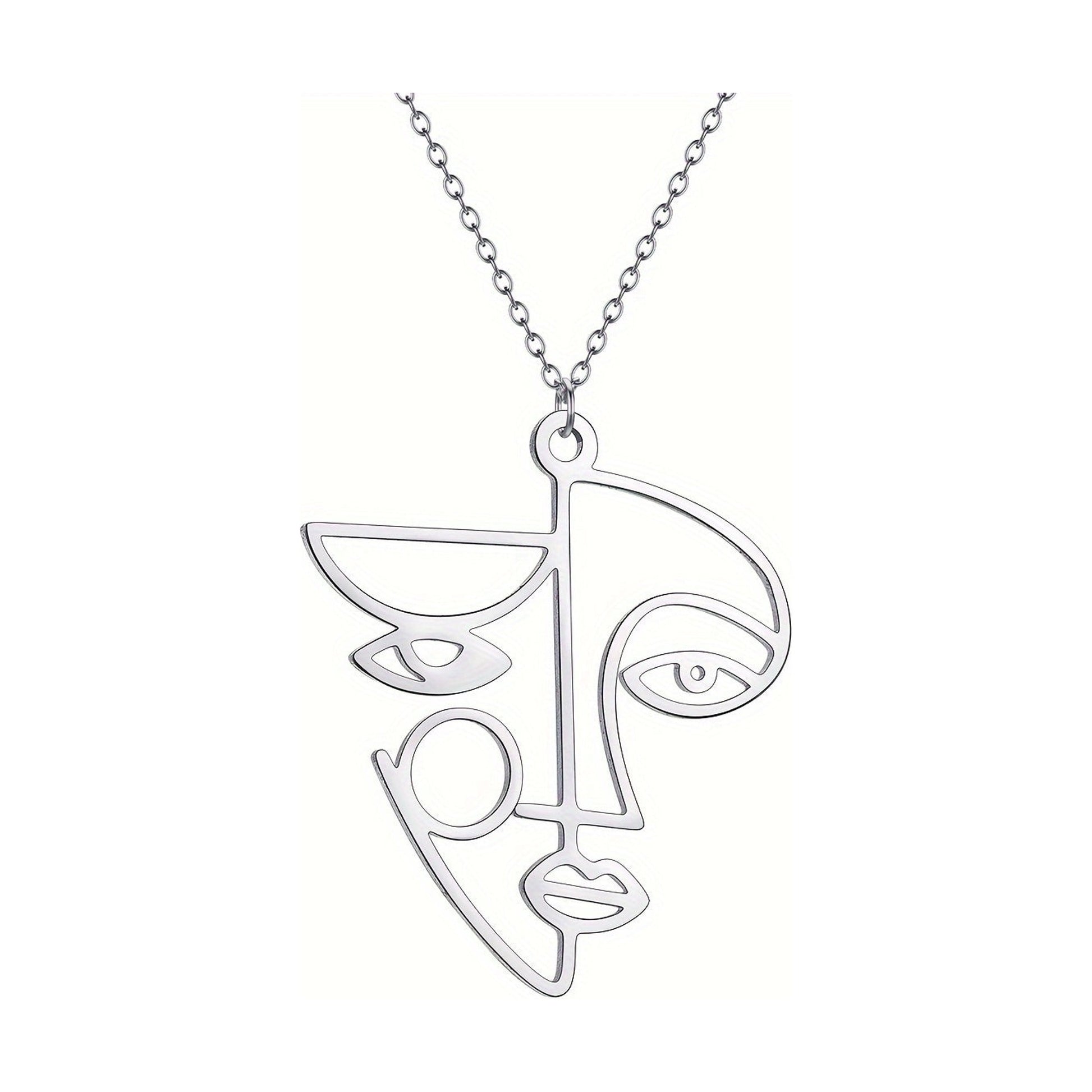 Collana con ciondolo viso donna Picasso