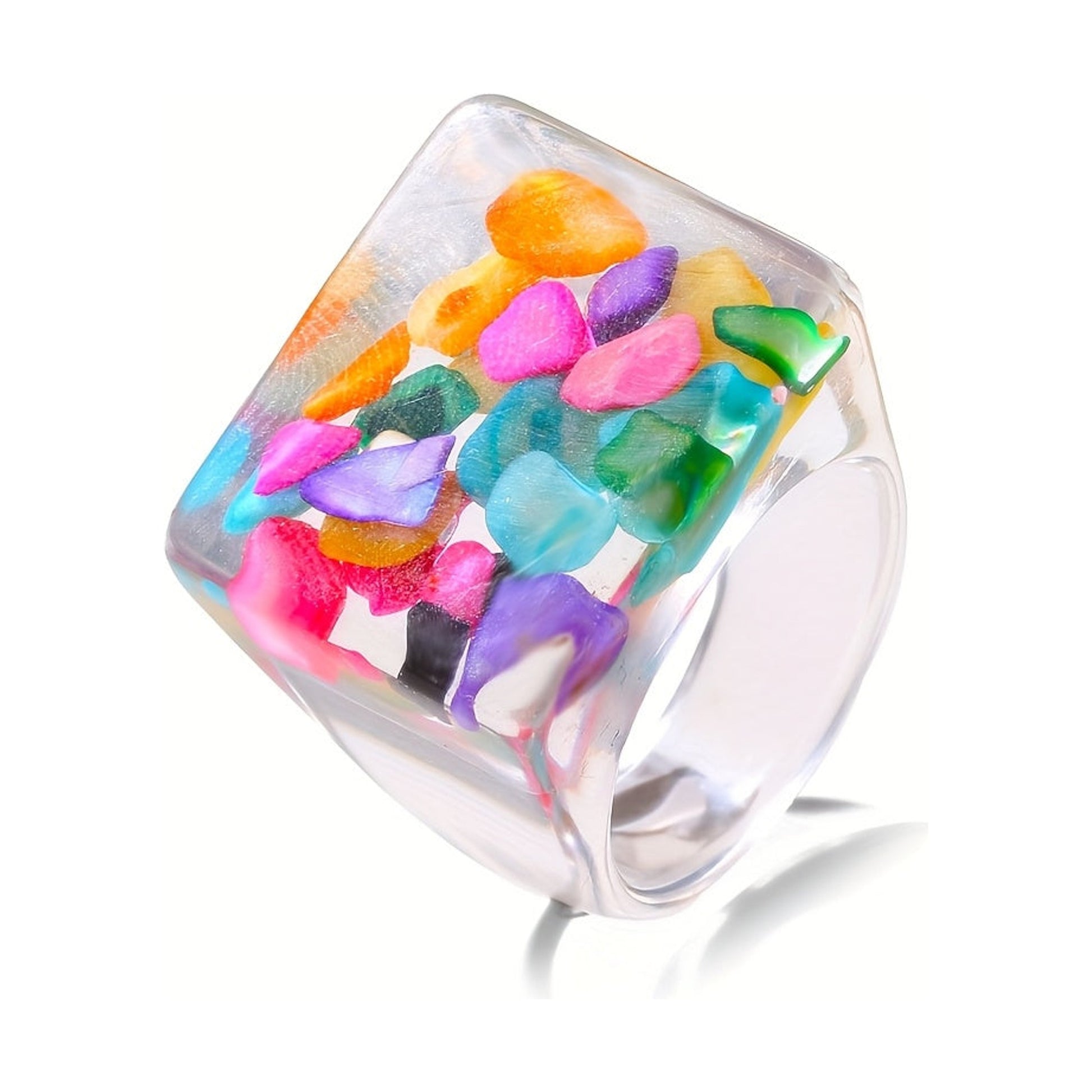 Anello da donna alla moda - Pietra colorata