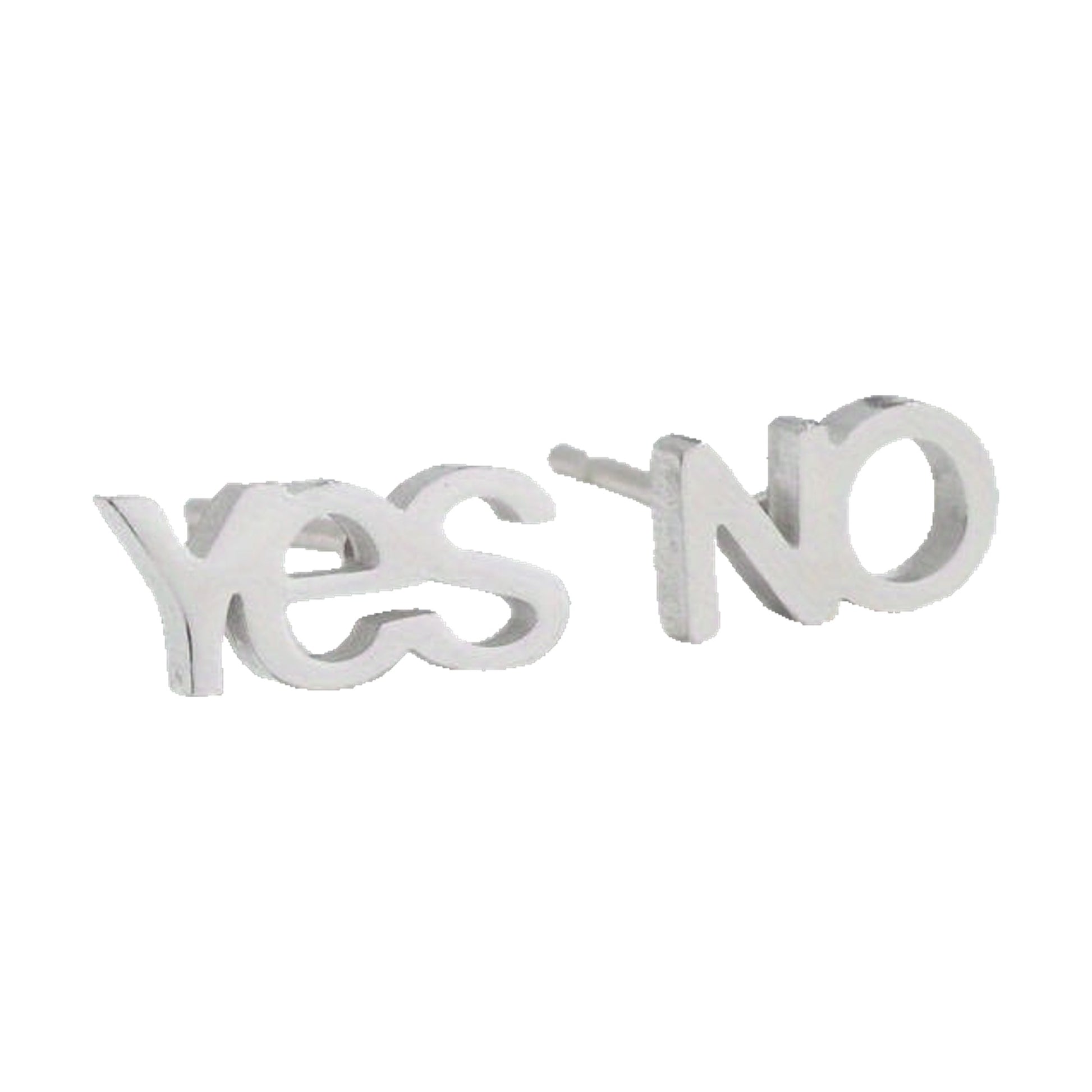 Orecchini Yes & No in acciaio