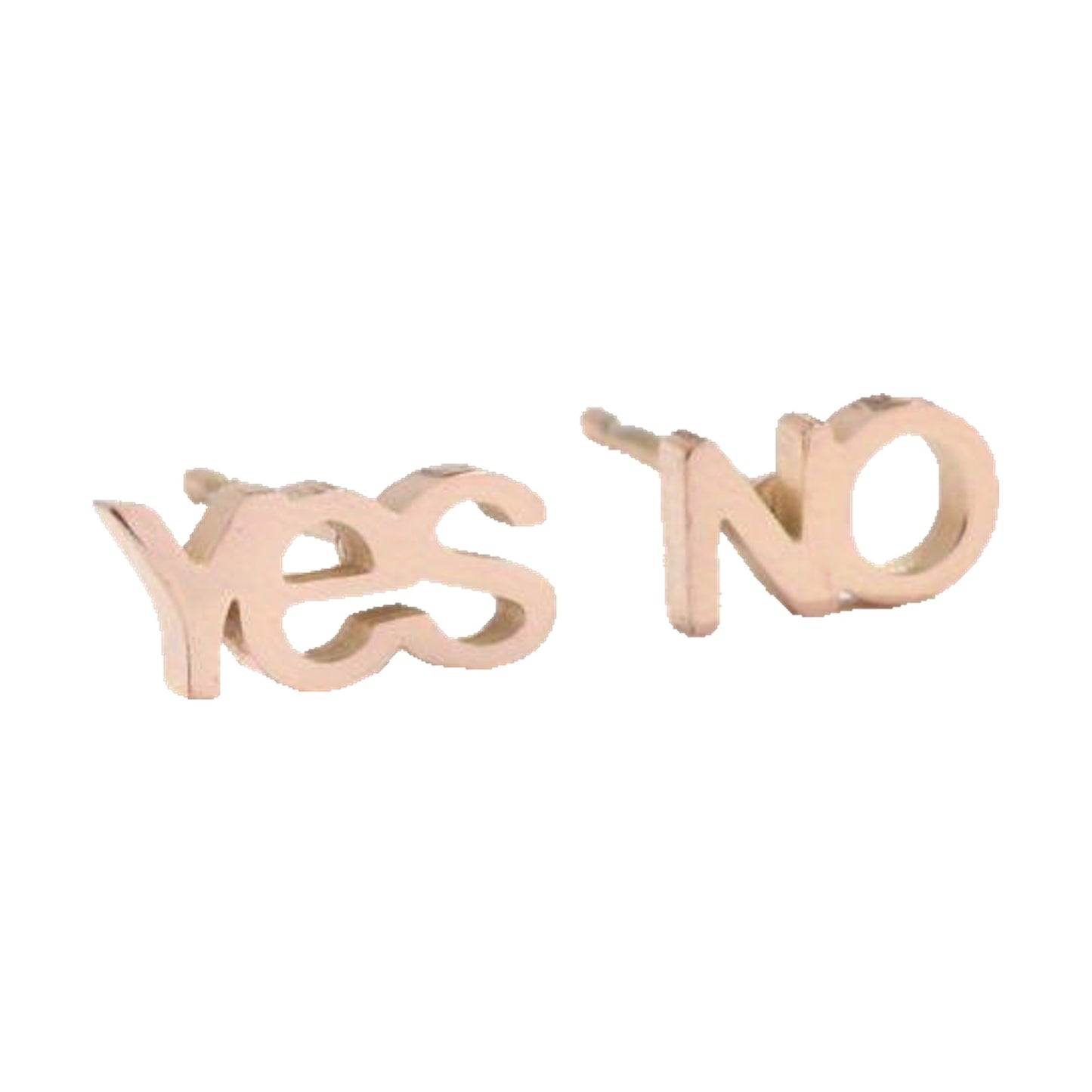Orecchini Yes & No - Rosa oro