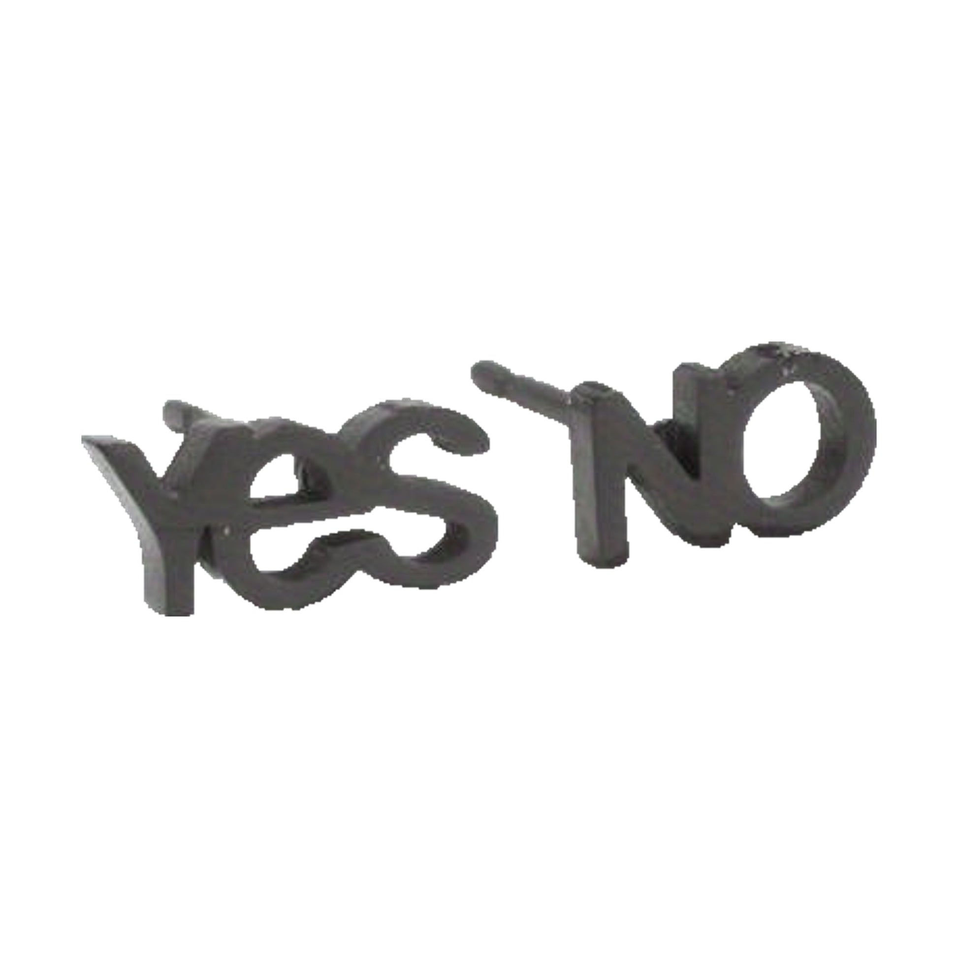Orecchini Yes & No - in acciaio nero