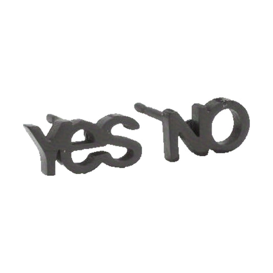 Orecchini Yes & No - in acciaio nero