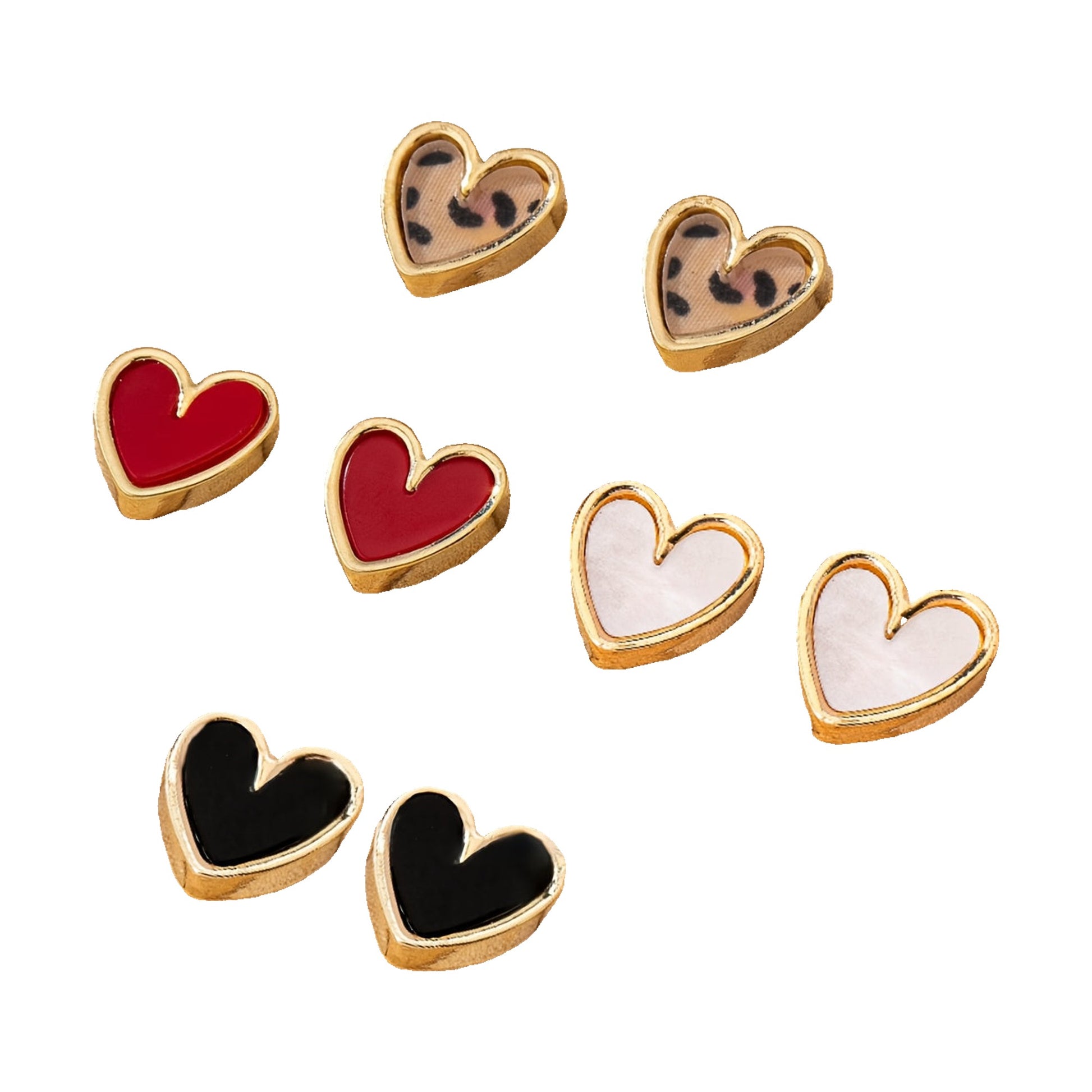Orecchini Cuore Glitter - Policromo