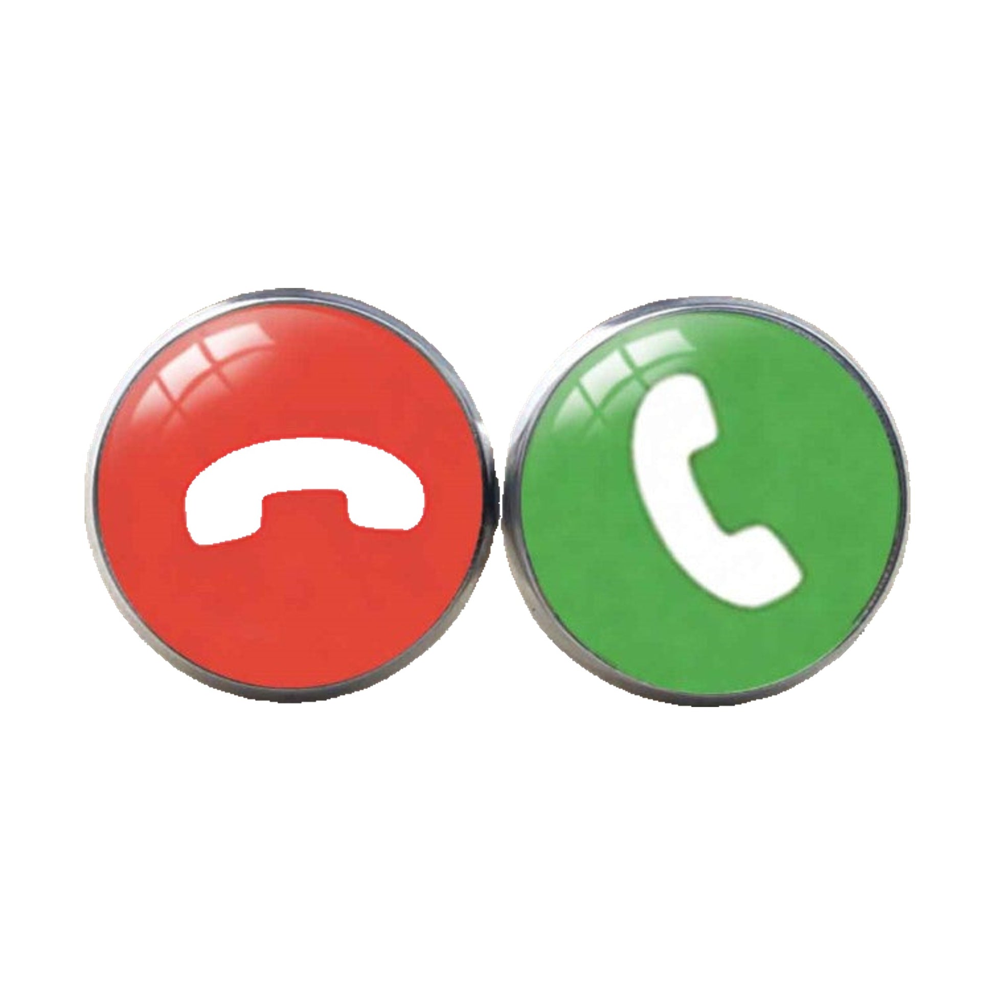 Orecchini Telefono in acciaio e smalto