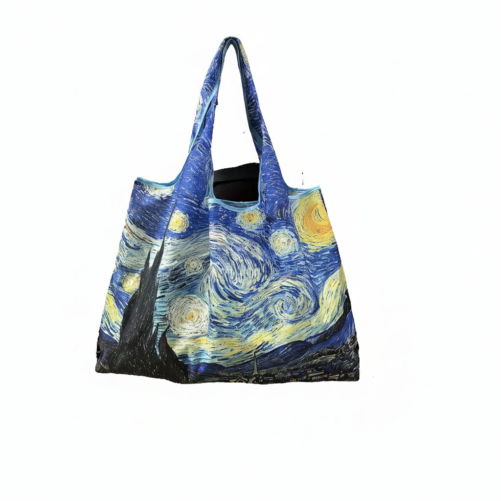Borsa Notte Stellata Van Gogh in poliestere - 40×35 cm