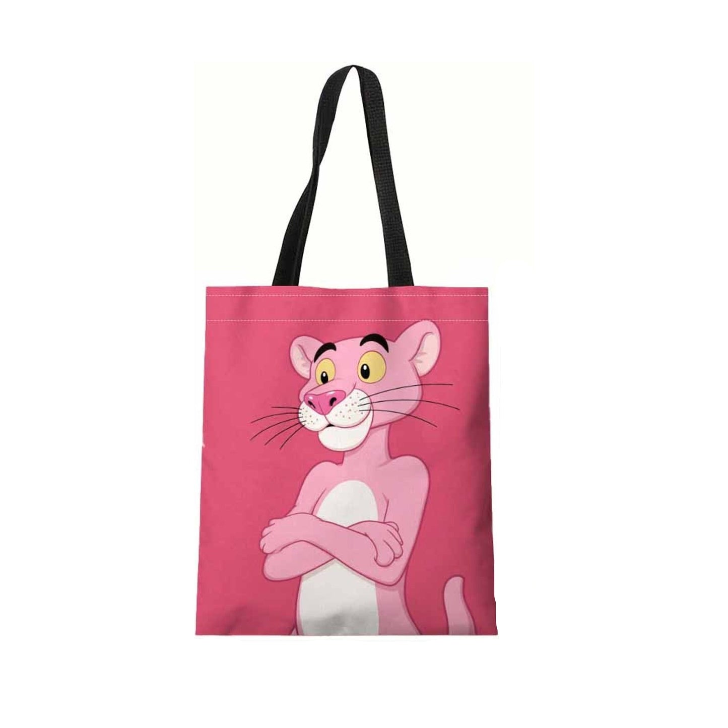 Borsa tote Pantera Rosa in poliestere - 33×45 cm