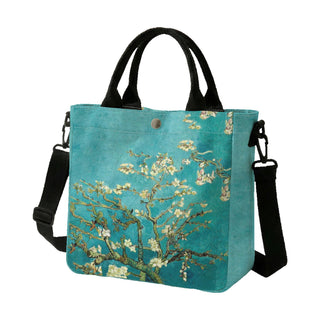 Borsa a tracolla Mandorlo di van Gogh in poliestere - 24×22 cm