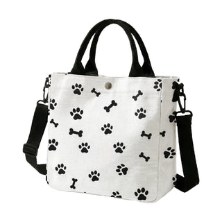 Borsa a tracolla Zampe Pet in poliestere - 24×22 cm
