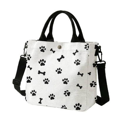 Borsa a tracolla Zampe Pet in poliestere - 24×22 cm