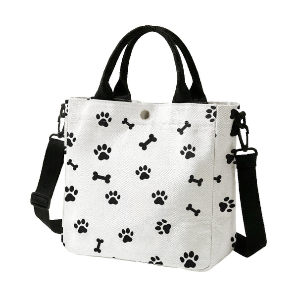 Borsa a tracolla Zampe Pet in poliestere - 24×22 cm