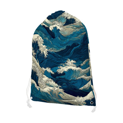 Zaino Onda Hokusai in poliestere - 30×40 cm