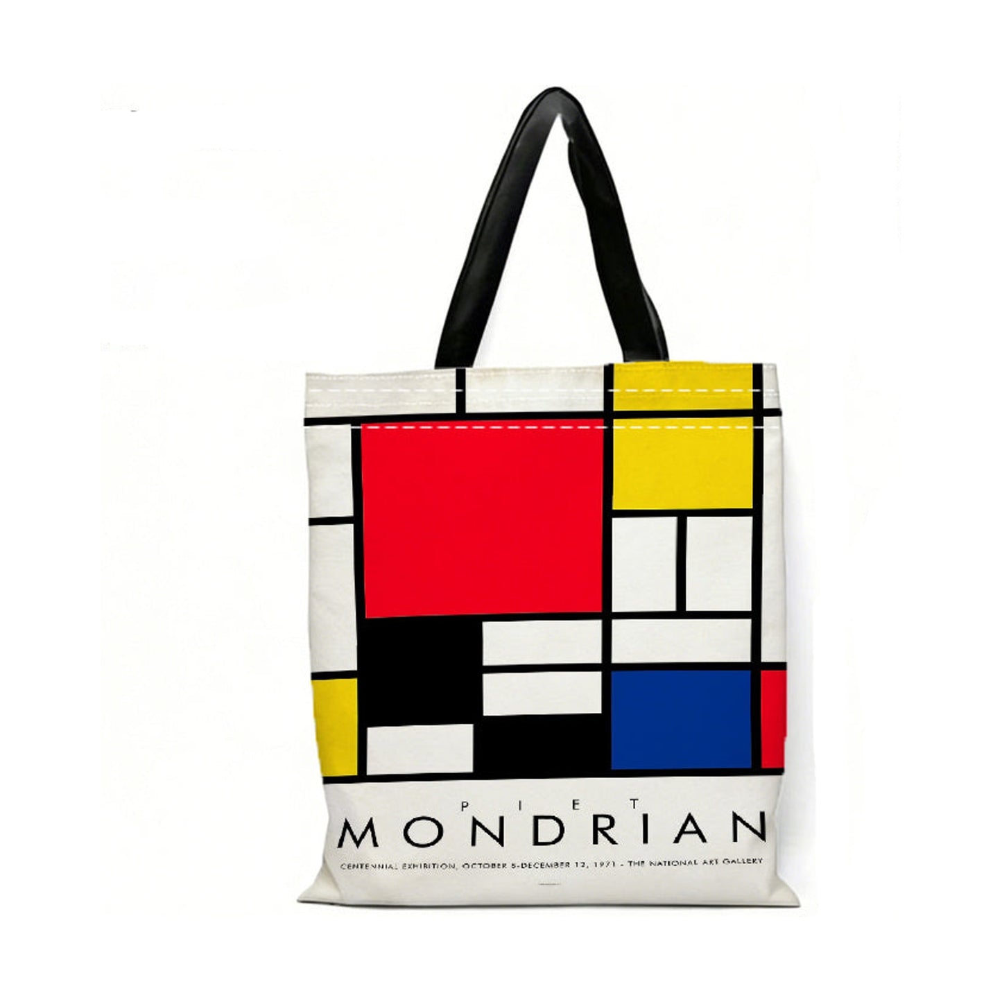 Borsa tote Piet Mondrian in poliestre - 40×35 cm
