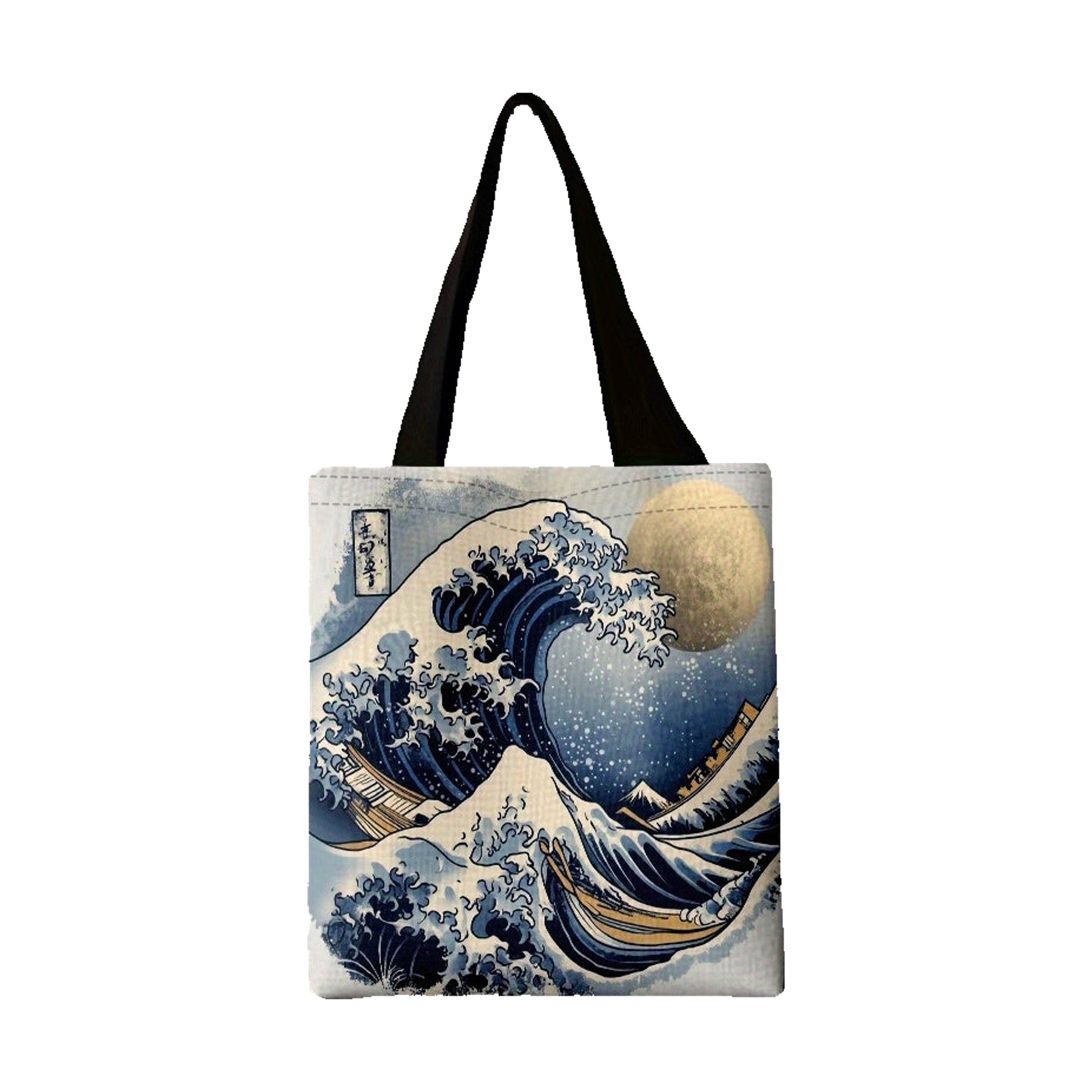 Borsa tote Onda Hokusai in poliestere - 40×35 cm