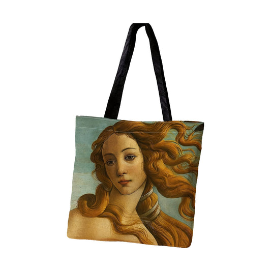 Borsa  tote Venere Botticelli in poliestere - 40×35 cm