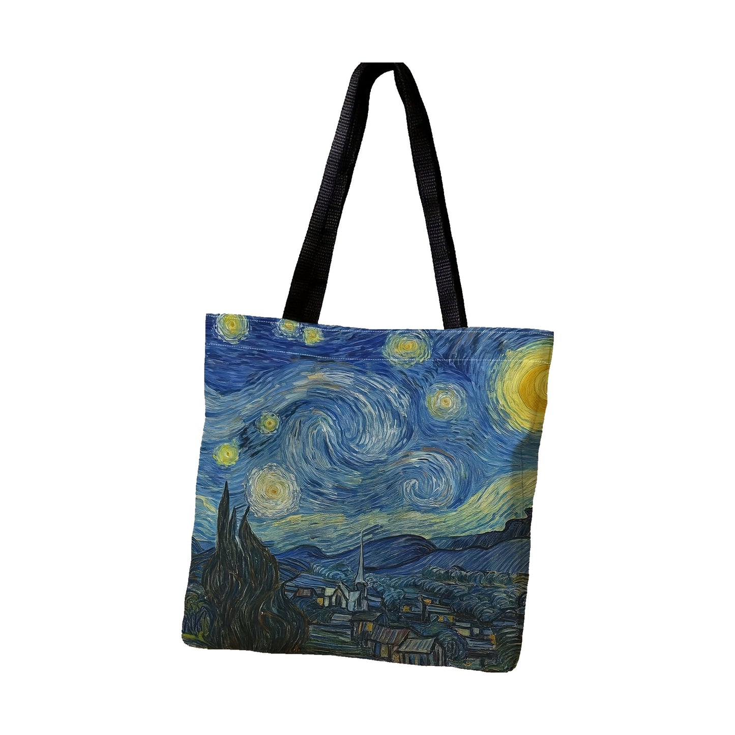 Borsa tote Notte Stellata di Van Gogh in poliestere - 40×35 cm