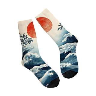 Calzini Arte Giapponese Hokusai - taglia unica e unisex