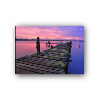 Bridge on lake - cm 70x50 - Tela Canvas