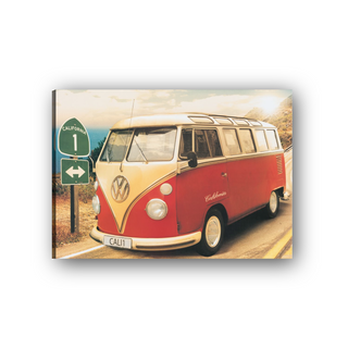 Californian Camper, Route One - cm 70x50 - Tela Canvas