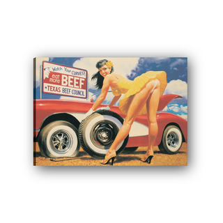 Pin up yellow rose - cm 70x50 - Tela Canvas