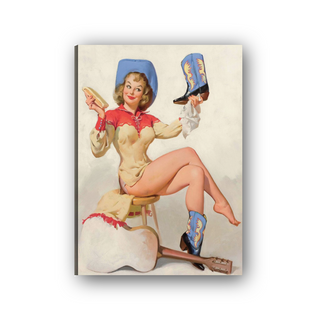 Pin up Guitar - cm 50x70 - Tela Canvas