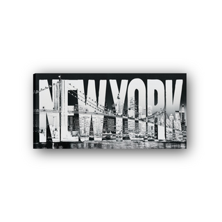 New York typeface - cm 100x50 - Tela Canvas