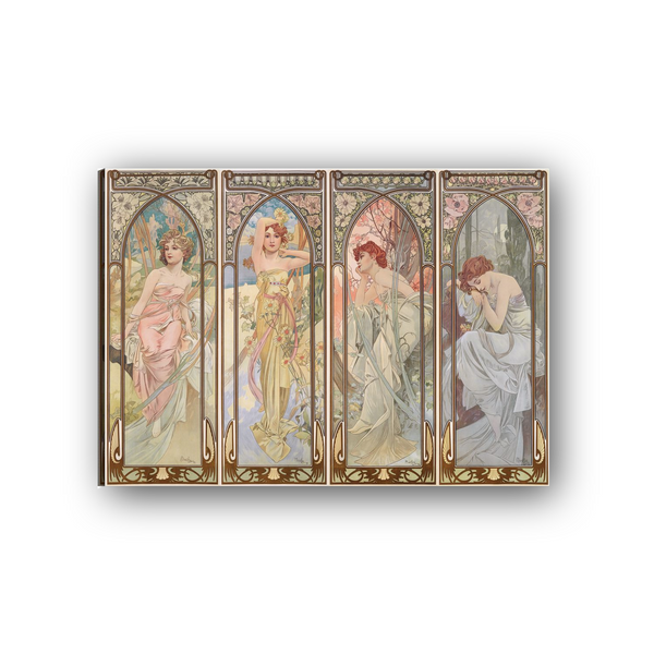 Homage to Mucha - Time of the day - cm 70x50 - Tela Canvas