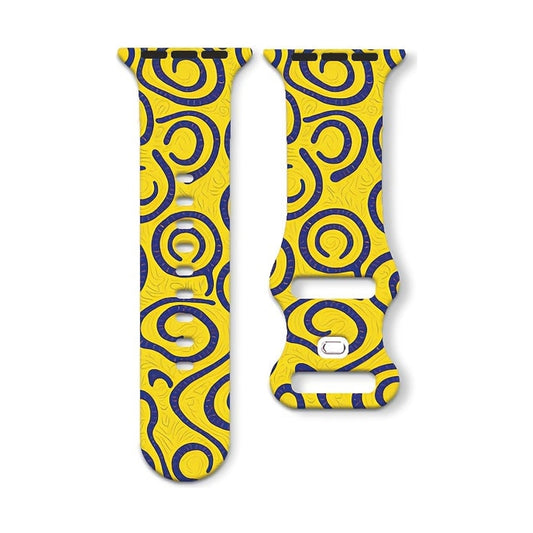 Cinturino Astratto giallo per Apple watch in Silicone
