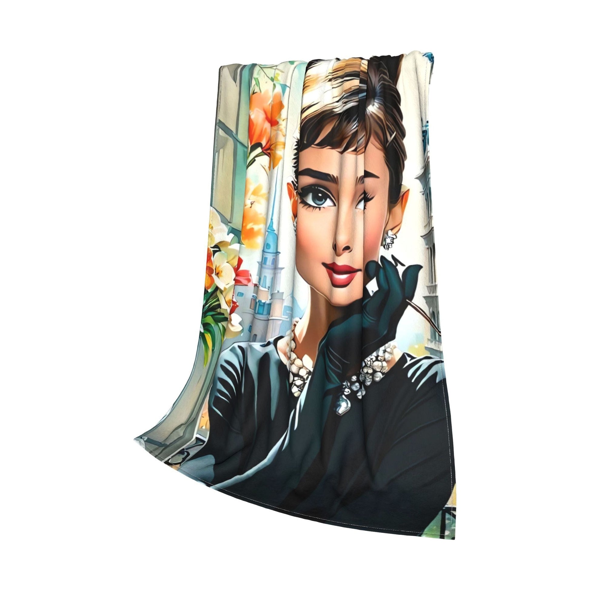 Coperta Audrey Hepburn - 75x100 cm - 130x150 cm - 100x150 cm - 150x200 cm - 150x230 cm