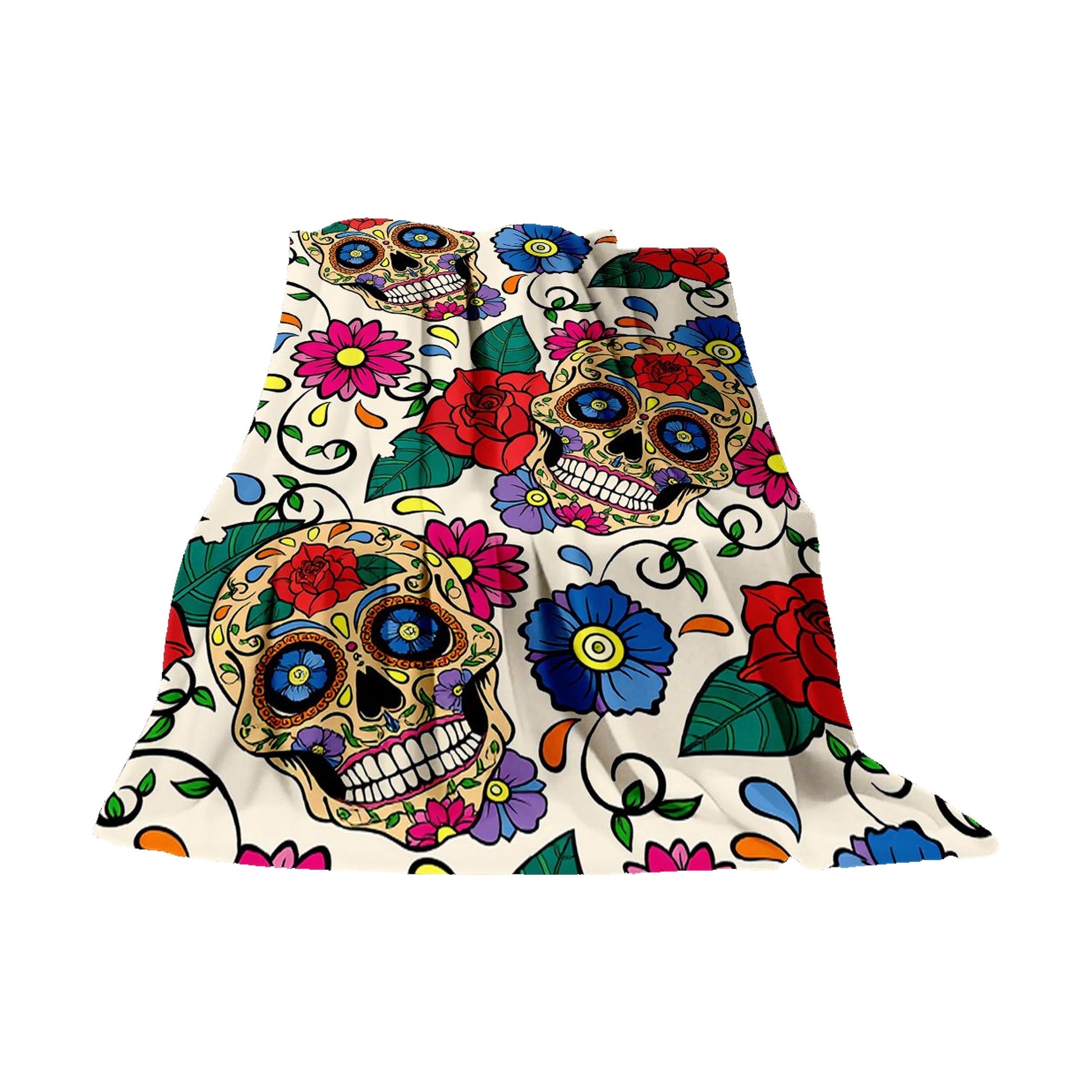 Coperta Giorno dei Morti Messicano 70x100 cm - 100x150 cm - 130x150 cm - 150x200 cm - 180x200 cm