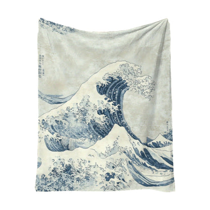 Coperta Onda di Kanagawa Hokusai 70x100 cm - 130x150 cm - 150x200 cm