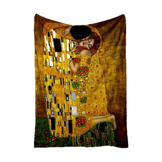 Plaid Gustav Klimt il bacio 105X75 cm - 155x135 cm - 205x155 cm