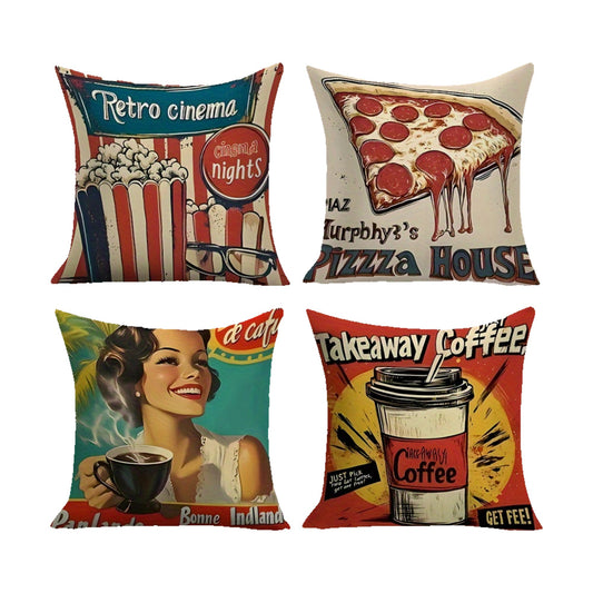 4 Fodere Cuscini pop art - 50x50 cm