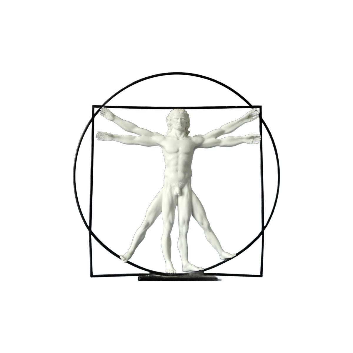 Leonardo Da Vinci - Uomo Vitruviano - Scultura 3D Marmo resina