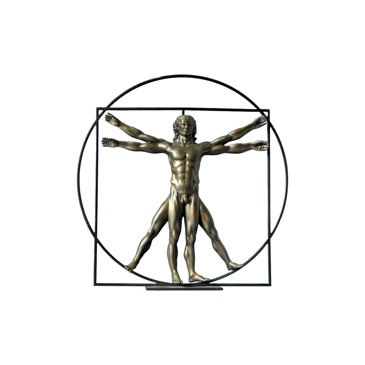 Leonardo Da Vinci - Uomo Vitruviano - Scultura 3D Marmo resina