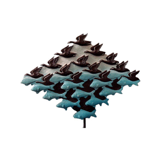 Maurits Cornelis Escher - Aria e acqua - Scultura 3D Marmo resina