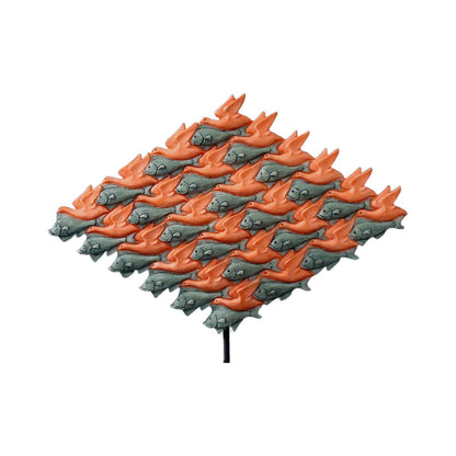 Maurits Cornelis Escher - Pesce uccello - Scultura 3D Marmo resina
