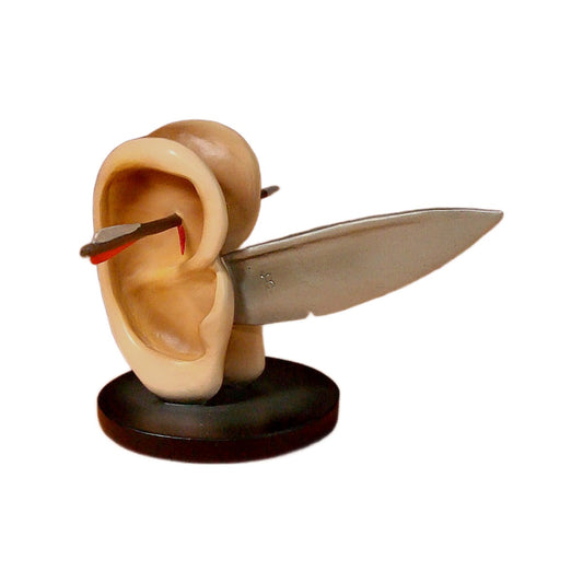 Hierenymus Bosch - Orecchio con coltello - Scultura 3D Marmo resina
