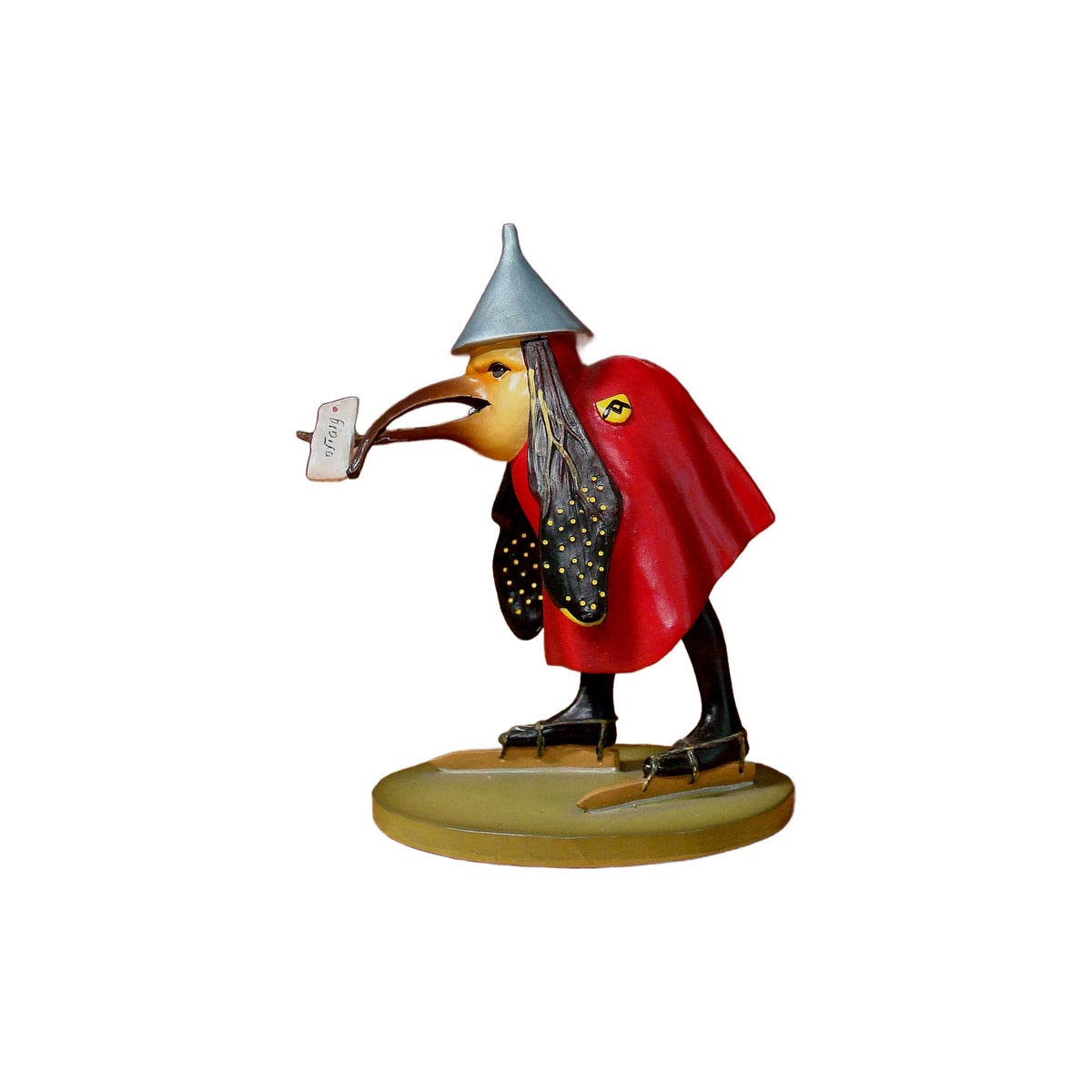 Hierenymus Bosch - Uccello con lettera - Scultura 3D Marmo resina