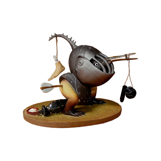 Hierenymus Bosch - Mostro uccello con elmo - Scultura 3D Marmo resina