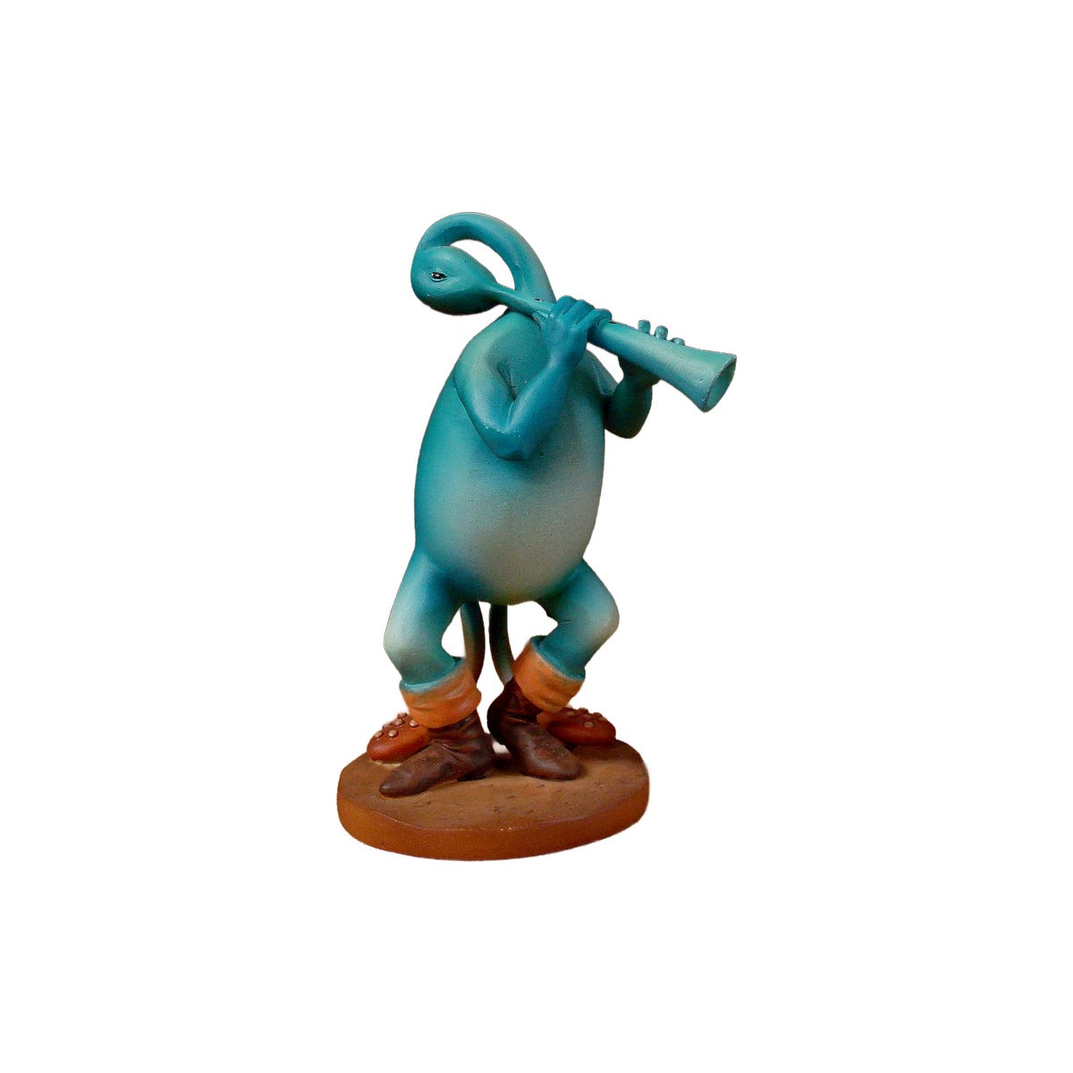 Hierenymus Bosch - Flautista blu - Scultura 3D Marmo resina