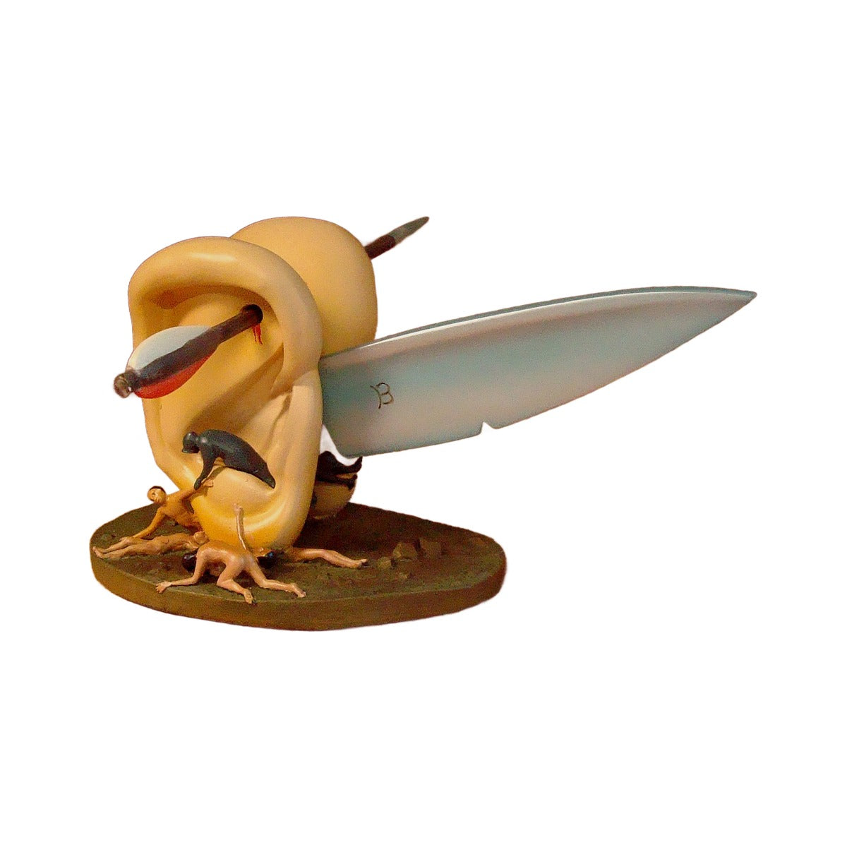 Hierenymus Bosch - Orecchio con coltello - Scultura 3D Marmo resina