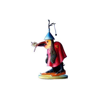 Hierenymus Bosch - Uccello con lettera - Scultura 3D Marmo resina