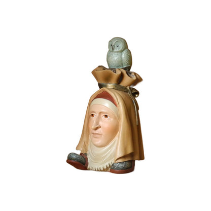 Hierenymus Bosch - Testa su gufo su piedi - Scultura 3D Marmo resina