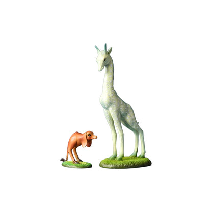 Hierenymus Bosch - Giraffa e cane a due zampe - Scultura 3D Marmo resina