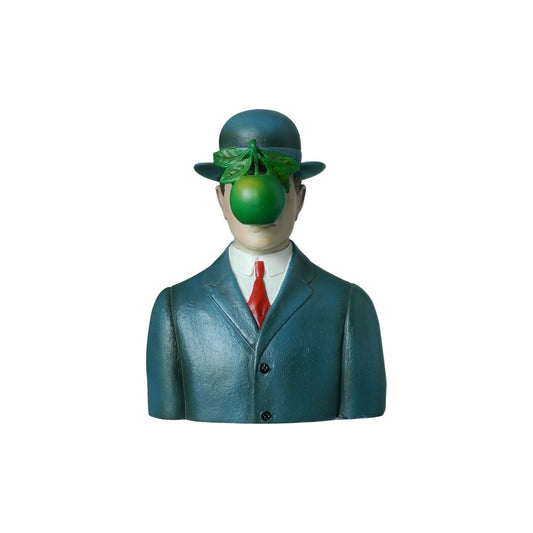 René Magritte - Il figlio dell'uomo - Scultura 3D Marmo resina
