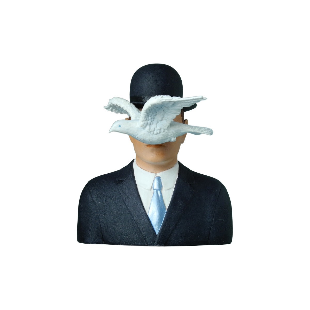 René Magritte - Uomo con bombetta - Scultura 3D Marmo resina