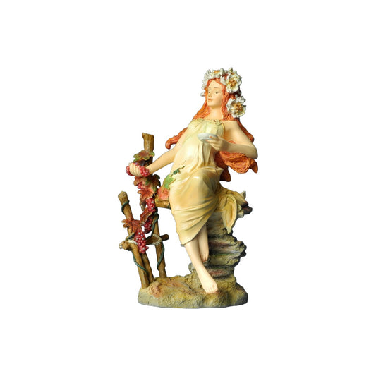 Alphons Mucha - Autunno - Scultura 3D Marmo resina
