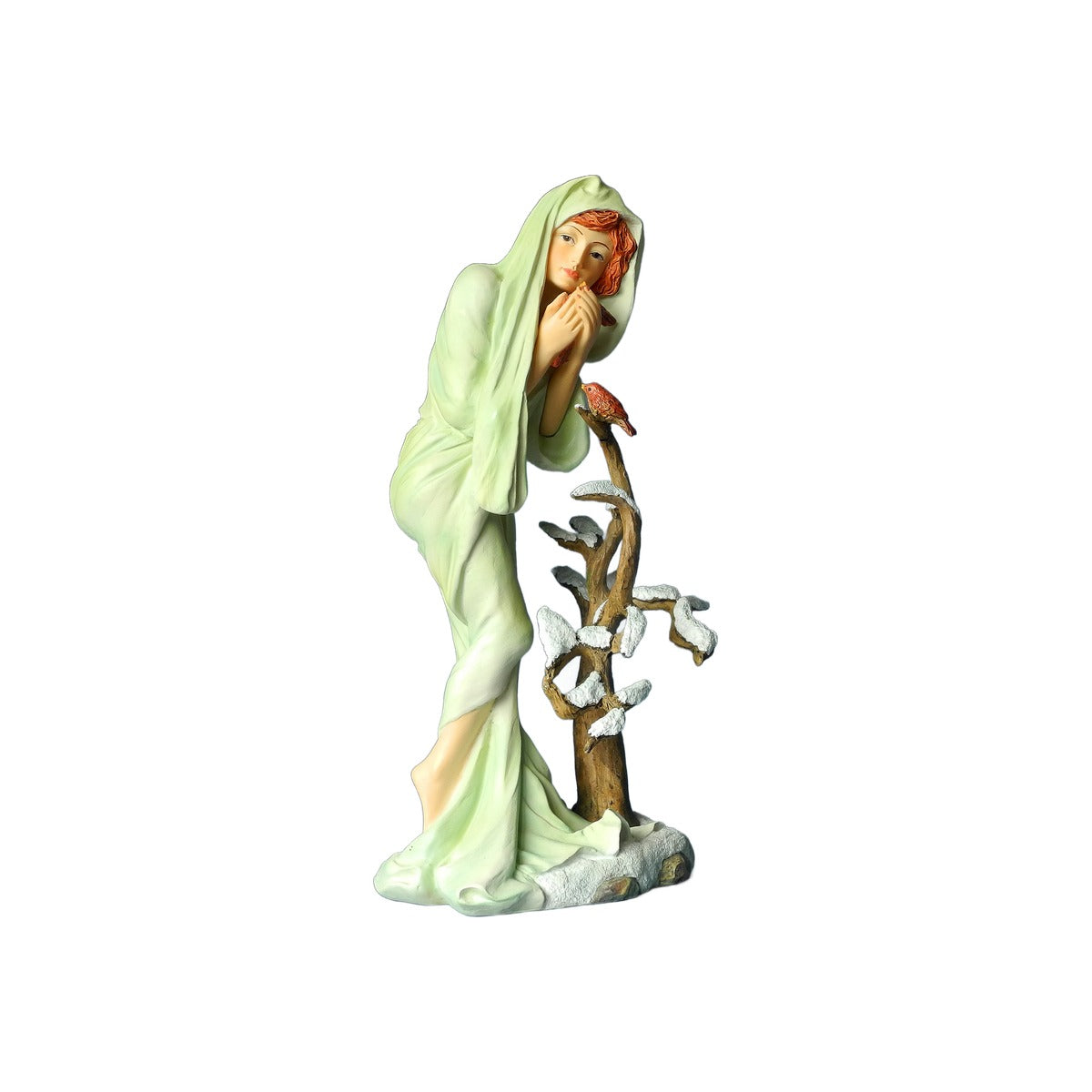 Alphons Mucha - Inverno - Scultura 3D Marmo resina