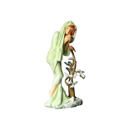 Alphons Mucha - Inverno - Scultura 3D Marmo resina